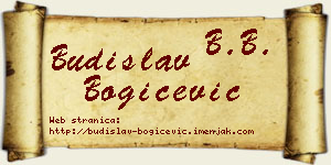 Budislav Bogičević vizit kartica